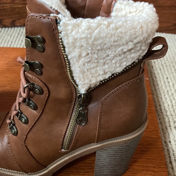 GBG LOS ANGELES Brown with faux wool lined healed boot size 7.5 🆕  NWOT - Picture 6 of 10